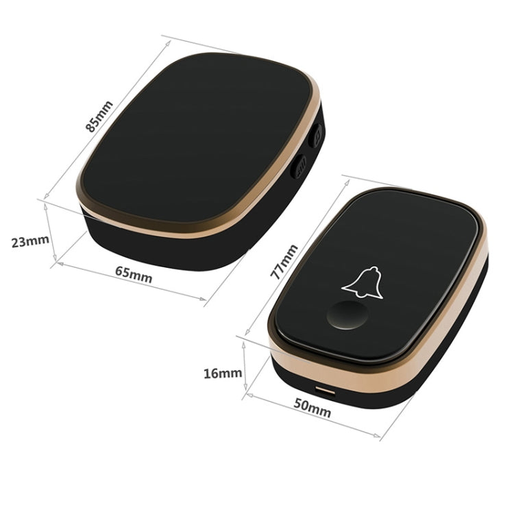 Q188-WW 智能無線搖控防水門鈴呼叫器帶45首和弦音樂 美規/英規/歐規