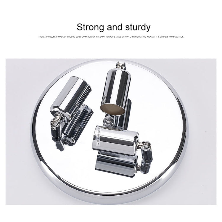 9W 圓形三頭 LED GU10 吸頂燈可調節鏡前射燈