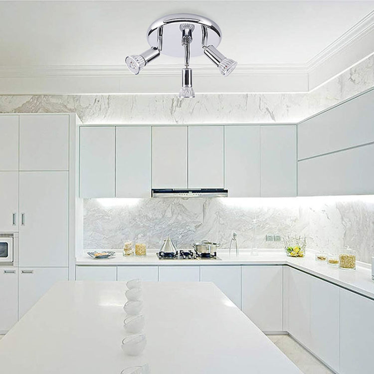 9W 圓形三頭 LED GU10 吸頂燈可調節鏡前射燈