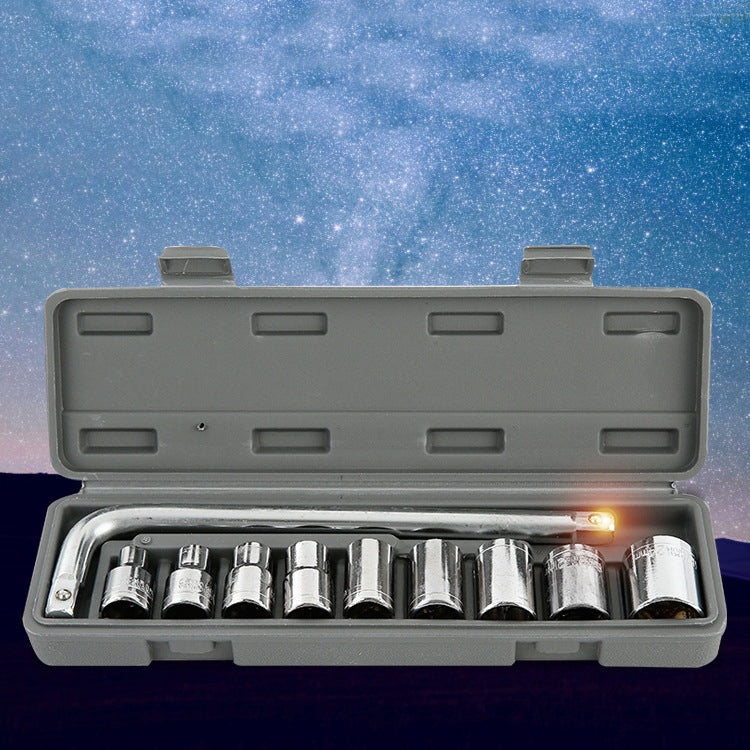 10合1 扳手套筒修理套管工具箱套裝 快速多功能卸螺絲五金工具