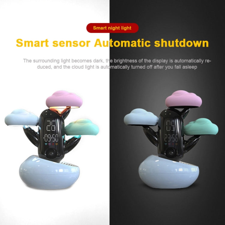 雲天氣時光燈多功能智能感應兒童喚醒鬧鐘
