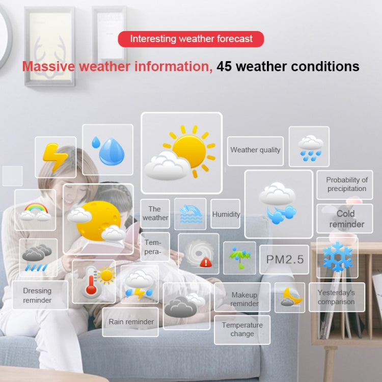 雲天氣時光燈多功能智能感應兒童喚醒鬧鐘