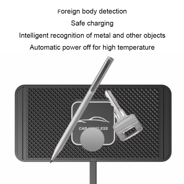 C1 15W TYPEC接口車載防滑墊無線充電器