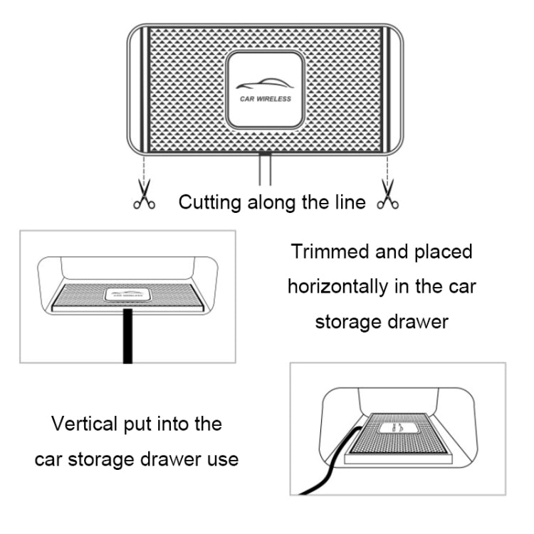 C1 15W TYPEC接口車載防滑墊無線充電器