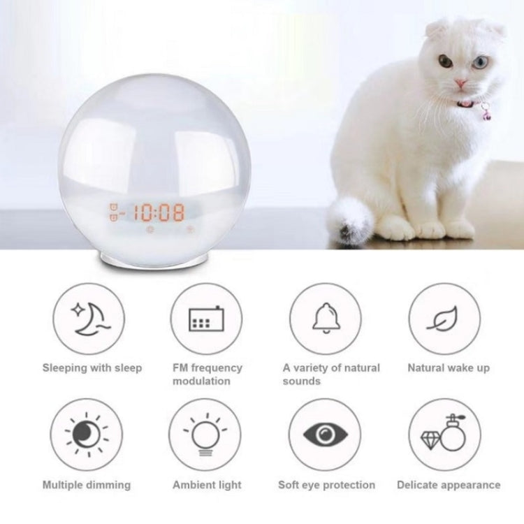 Alexa聲控电子鬧鐘 日出起床喚醒夜燈 支持APP控制