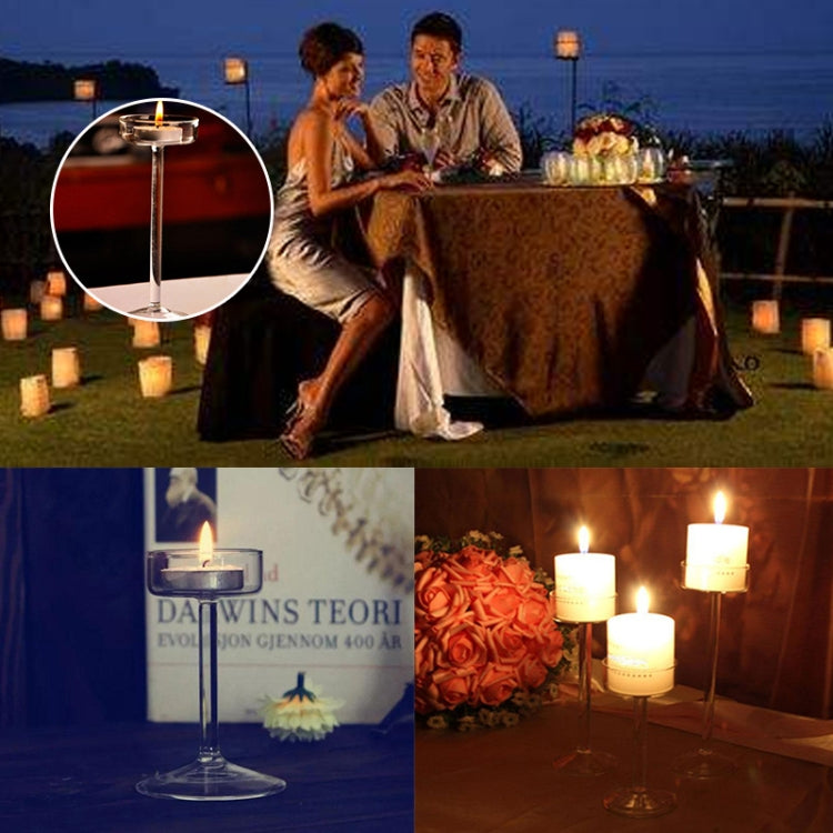 玻璃燭台奢華高腳燭台浪漫晚餐擺件