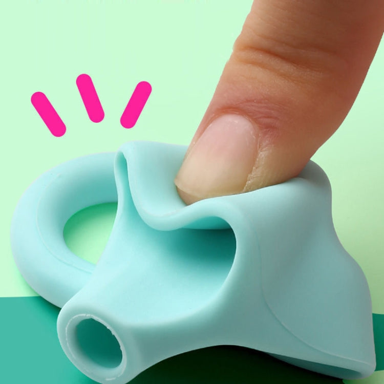 10件一賣 兒童練字姿勢矯正握筆神器 硅膠三指鉛筆套 顏色隨機發貨