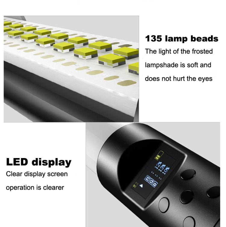 RGB七彩攝影補光棒3000K-6500K可調色溫補光棒