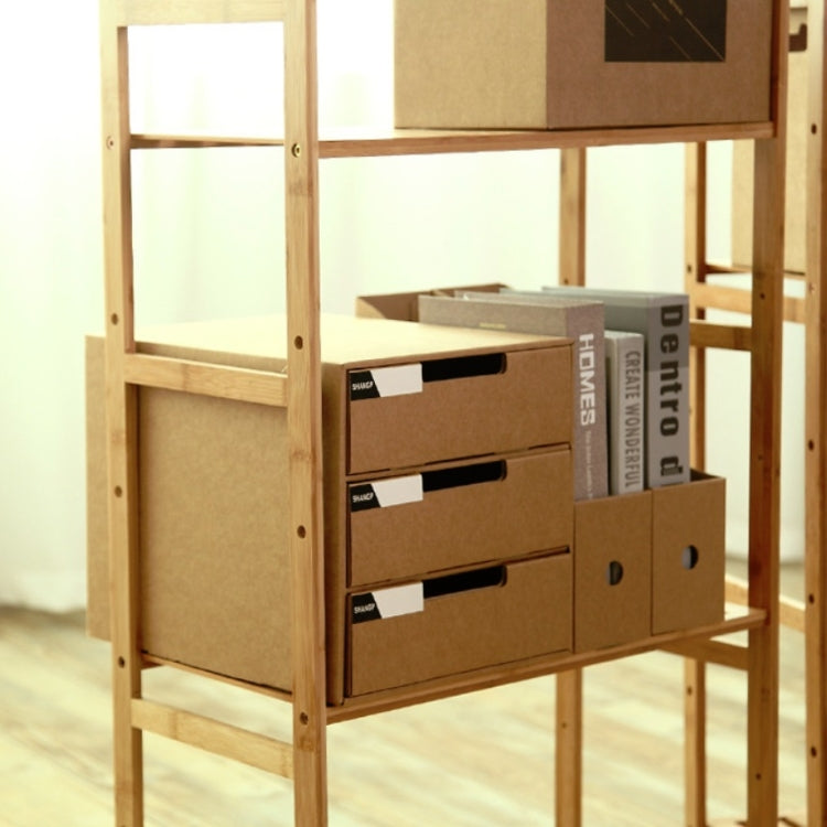 A4紙質桌面收納盒學生文件櫃收納整理盒多層抽屜收納櫃