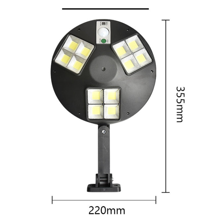 144 COB 太陽能人體感應路燈庭院壁燈帶遙控戶外安防燈