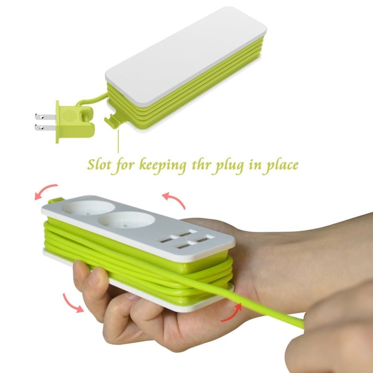 電源板 1/2 EU插頭 4 USB端口 1200W 250V 1.5米電纜 壁式多插座便攜式