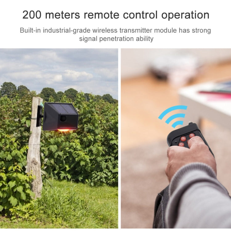 N911F 129分貝 無線遙控太陽能人體感應聲光報警器