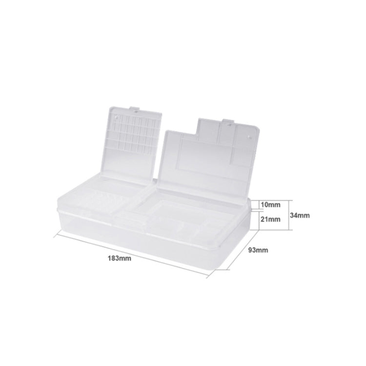 2個賣雙層翻蓋手機維修零件周轉盒手機拆機螺絲元件收納盒