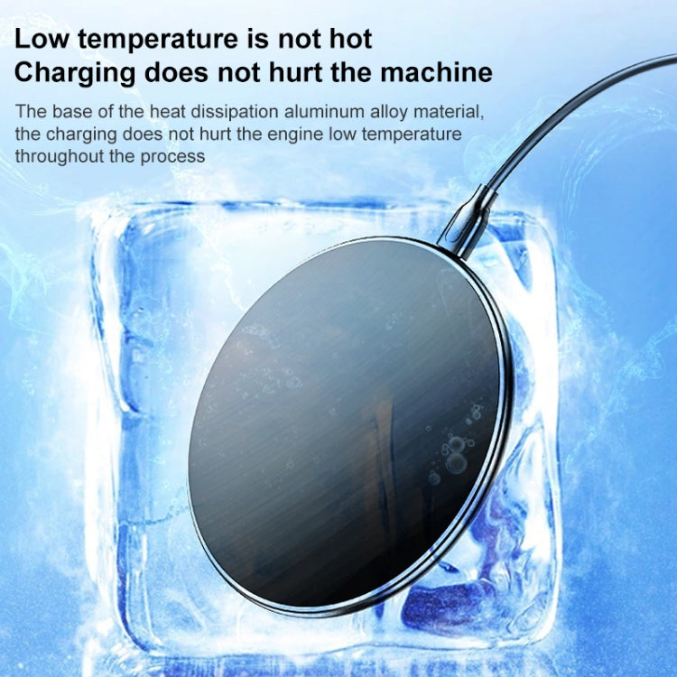 X8 15W QI圓形亞克力鏡面無線充電器