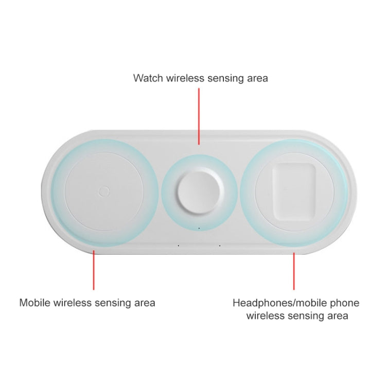 KT-W50A8 三合一 10W 多功能支架無線充電器 適用iPhones / iWatch / AirPods