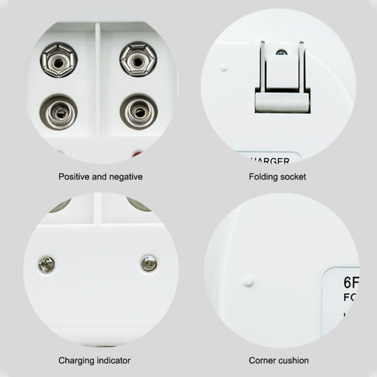 四槽9V鋰電池充電器萬用表話筒遙控電池充電器, 美規