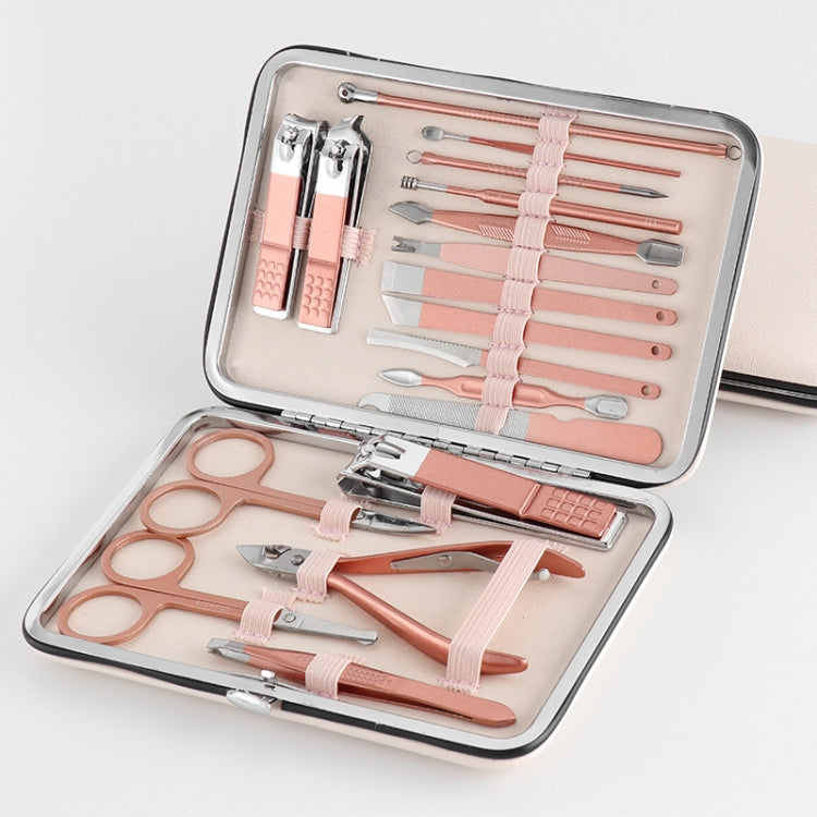 18件套 指甲剪不銹鋼指甲刀鉗修腳美容美甲工具