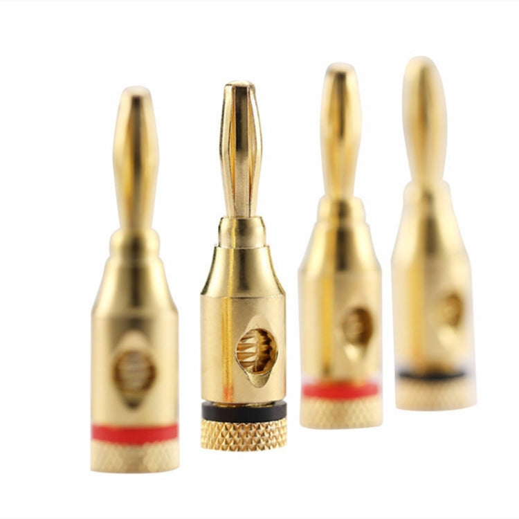 20個賣 4mm 鍍金香蕉頭音響插頭 喇叭音箱線接頭