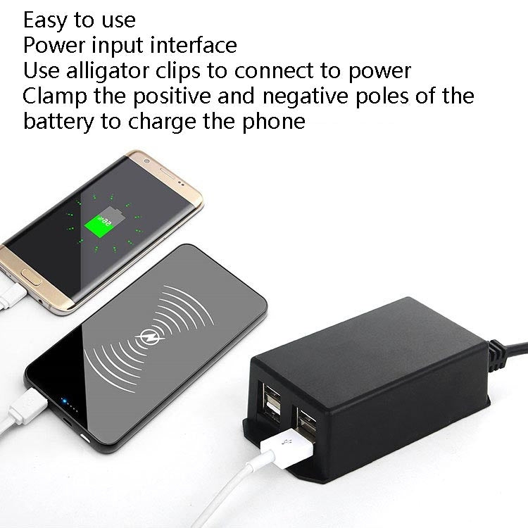 12/24V 4USB接口 摩托車車載充電器