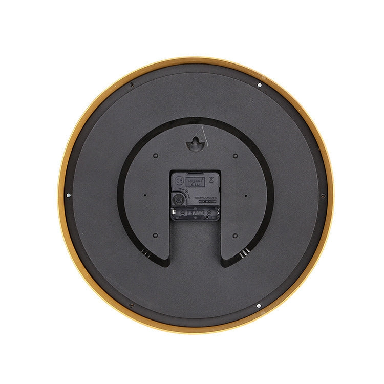 12寸 客廳創意彩木紋掛鐘石英鐘錶教室兒童個性壁鍾