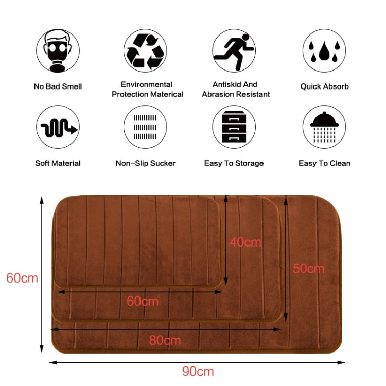 防滑吸水浴室墊 長毛記憶棉廚房門地墊