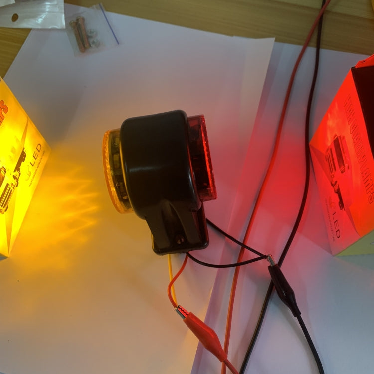 12/24V 2000-4000K 14 LEDs 卡車貨車雙色邊燈拖車側邊尾燈