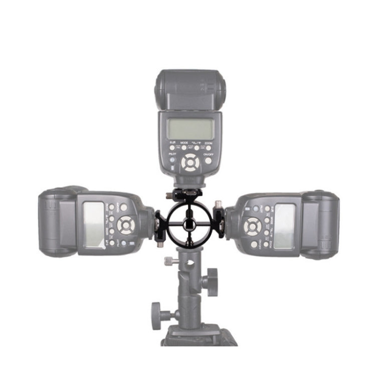 2個賣 圓形田字熱靴支架手機直播閃光燈多機位支架