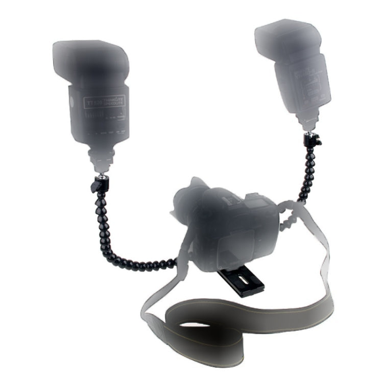 萬向雙燈牛角支架 單反相機閃光燈支架