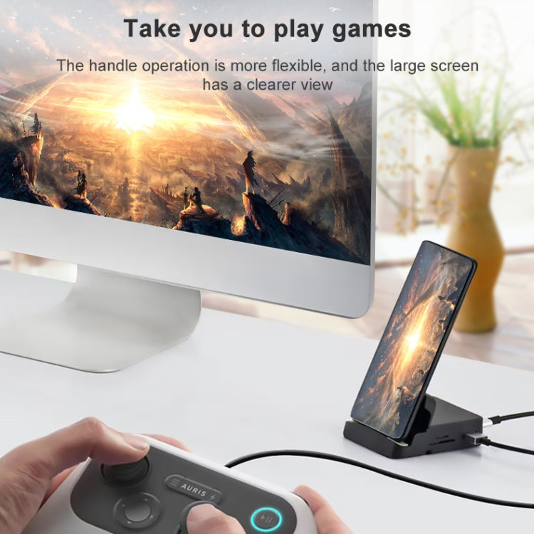 7合一 Type-C轉2個USB 2.0+USB 3.0+4K HDMI+SD/TF卡槽+PD Type-C充電接口 多功能HUB拓展塢帶支架