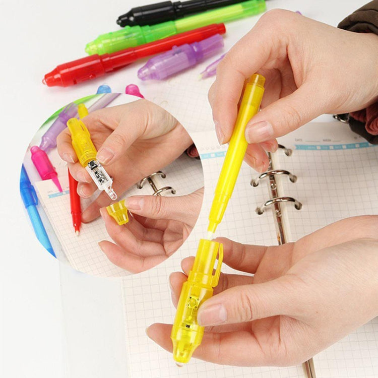 10個一賣 創意魔術UV燈隱形墨水筆標記筆