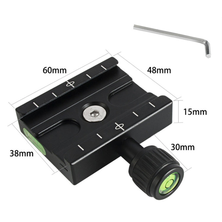 QR60 鋁合金快裝夾座雲台三腳架單反快裝板底座