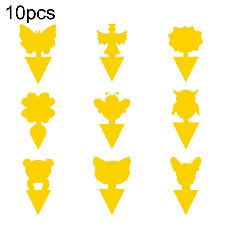 10個賣 雙面黃板粘蟲板昆蟲陷阱異型物理粘蟲板 款式隨機發貨