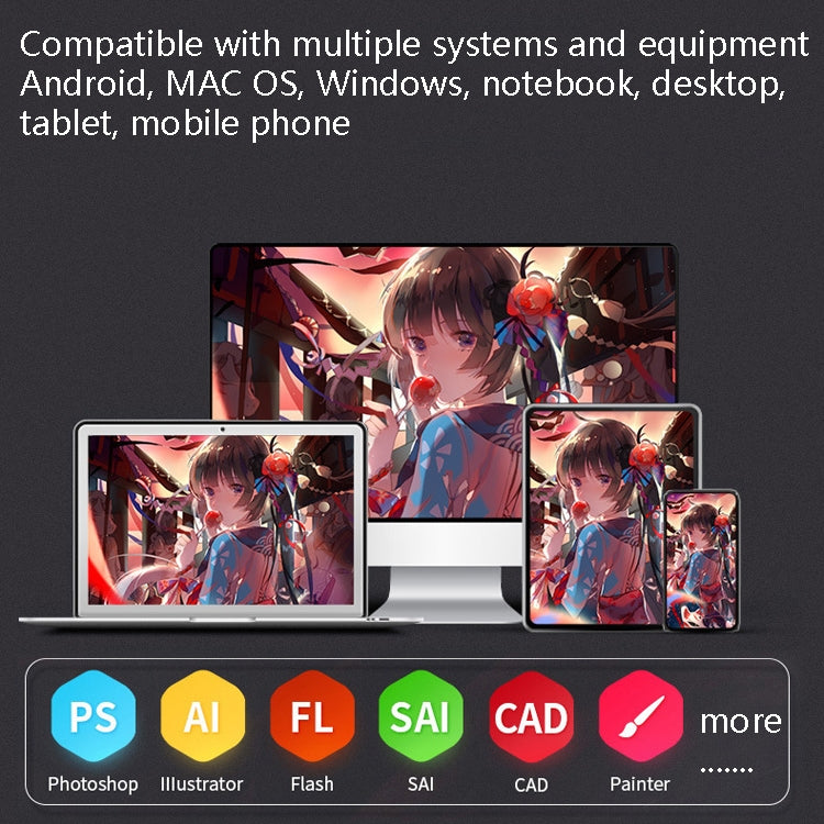 10Moons G12數位板可連接手機手繪板電腦繪畫板網課輸入板