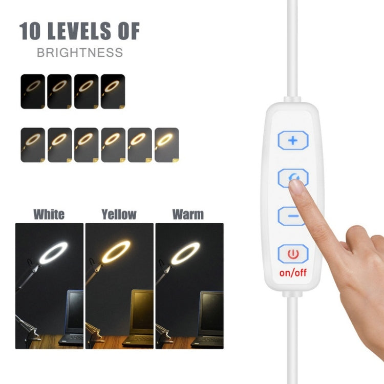 USB台式LED環形燈 焊接輔助放大鏡照明檯燈