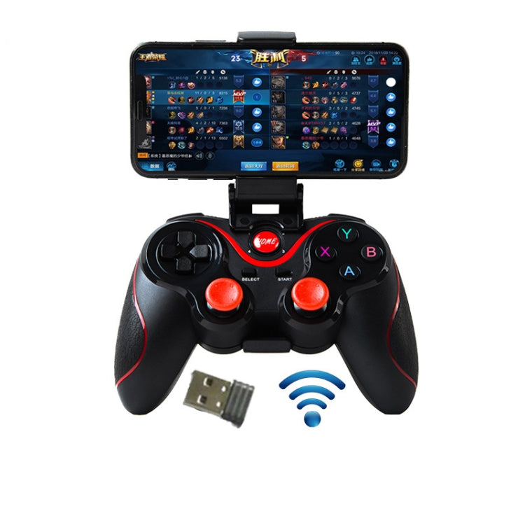 S6 無線藍牙遊戲控制器手柄帶支架&接收器 適用於Android / iOS / PC