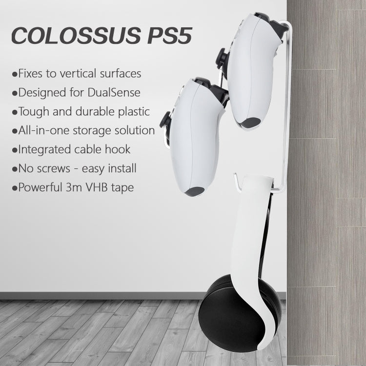遊戲手柄&耳機三合一牆壁掛架適用於PS5 / PS4