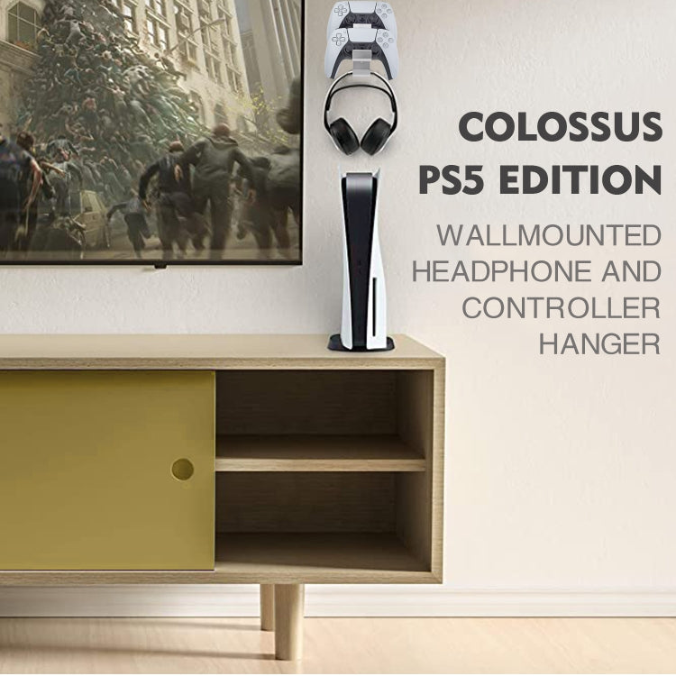 遊戲手柄&耳機三合一牆壁掛架適用於PS5 / PS4