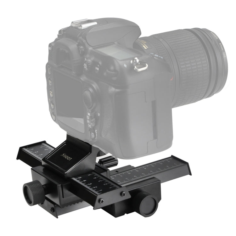 Shoot 軌道微距架攝影雲台相機微距儀雙向調節四維雲台