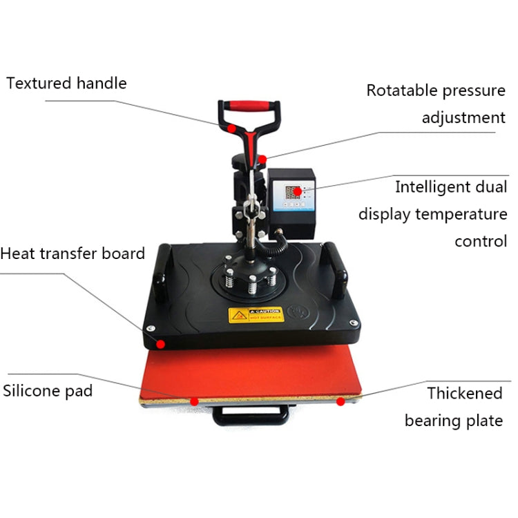 WL2938T 1200W 5合一 燙畫機適用T恤印花熱轉印機，歐規
