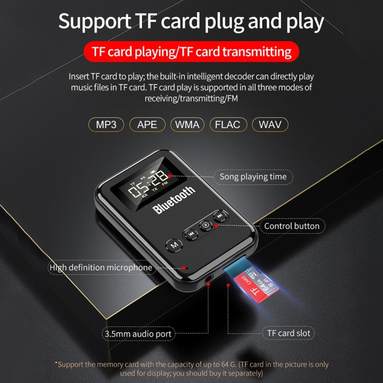 藍牙5.0接收器發射器二合一適配器電腦音箱車載FM