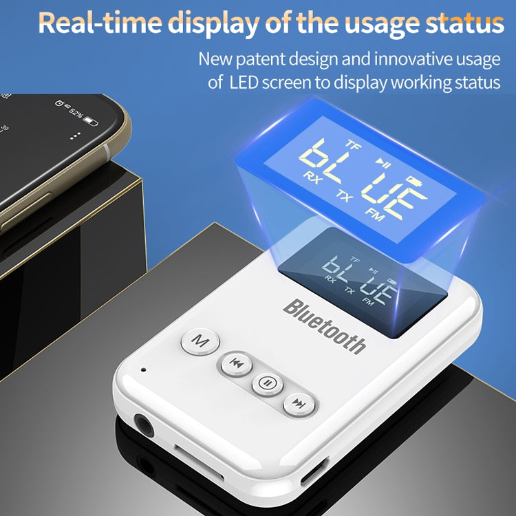 藍牙5.0接收器發射器二合一適配器電腦音箱車載FM