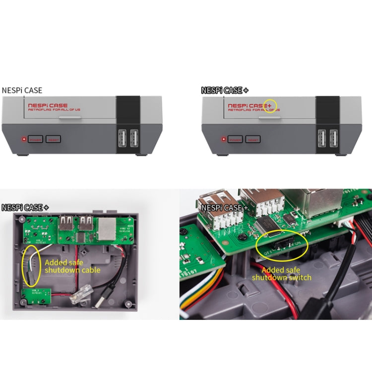 復古旗NESPi Case+ 遊戲機盒子帶LED指示燈適用於Raspberry Pi