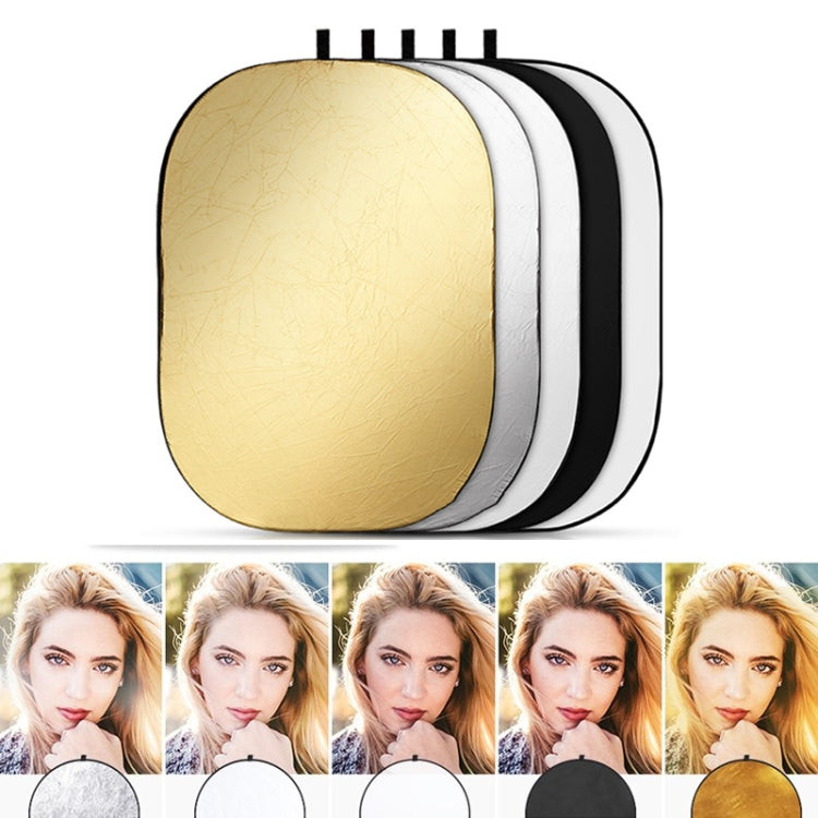 90 x 120cm 5合1攝影反光板摺疊拍照補光板金/銀/黑/柔/白