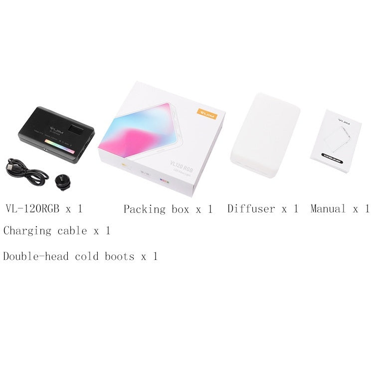 Ulanzi VL120 RGB 全色彩RGB單反相機攝影直播拍照錄像小型打光燈