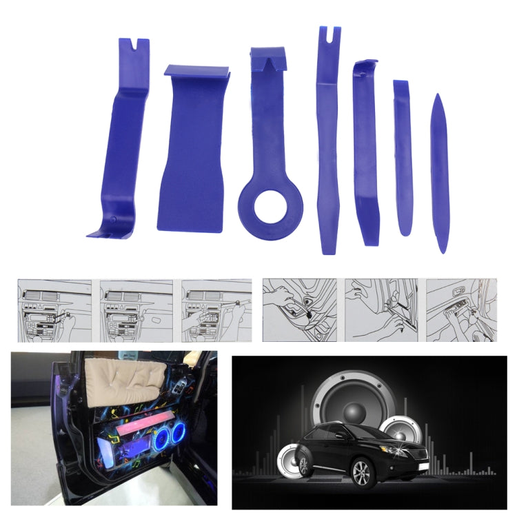 7件套 汽車音響改裝工具DVD音響門板拆裝儀錶台拆卸套裝工具