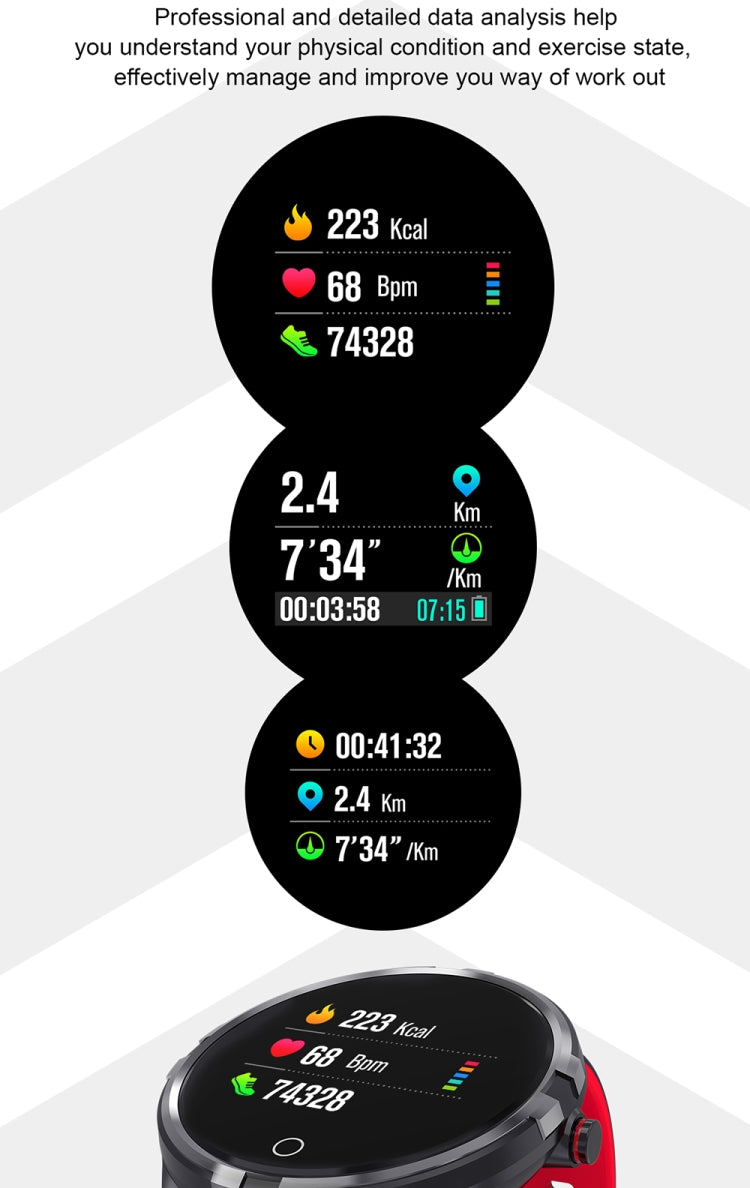 X7智能手錶IP68防水男士運動智能手錶Android藍牙手錶 支持心率呼叫提醒計步器睡眠監測跟蹤器