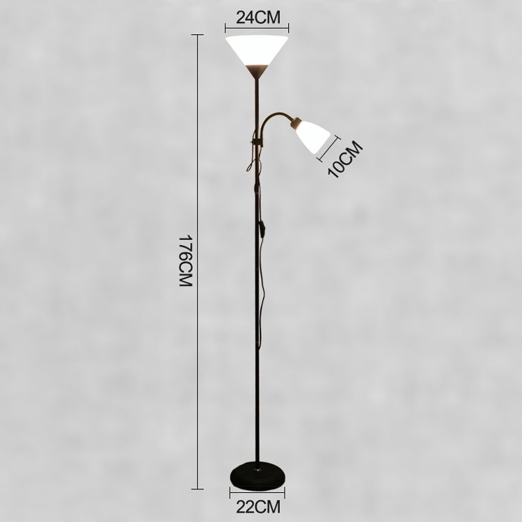 雙頭LED護眼子母落地燈客廳卧室床頭立式檯燈國標插頭