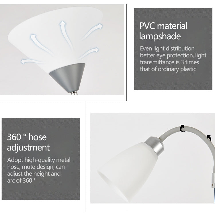 雙頭LED護眼子母落地燈客廳卧室床頭立式檯燈國標插頭