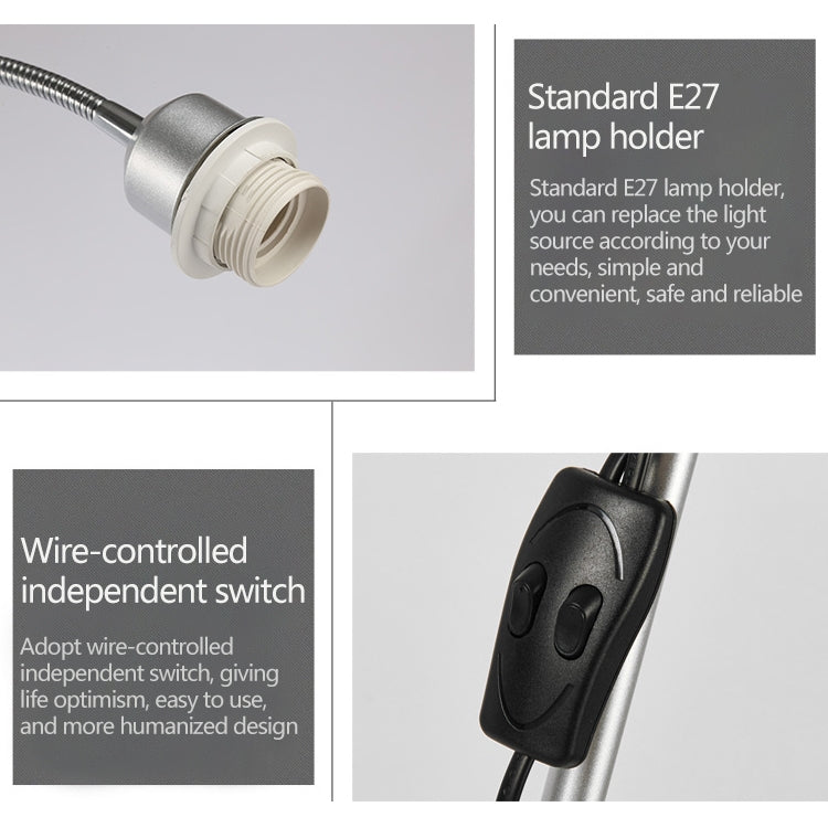 雙頭LED護眼子母落地燈客廳卧室床頭立式檯燈國標插頭