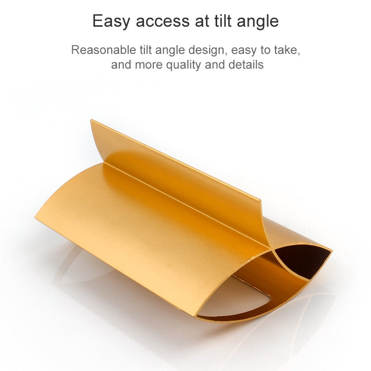 創意金屬名片架名片座 辦公室展示台名片夾書桌配件支架夾